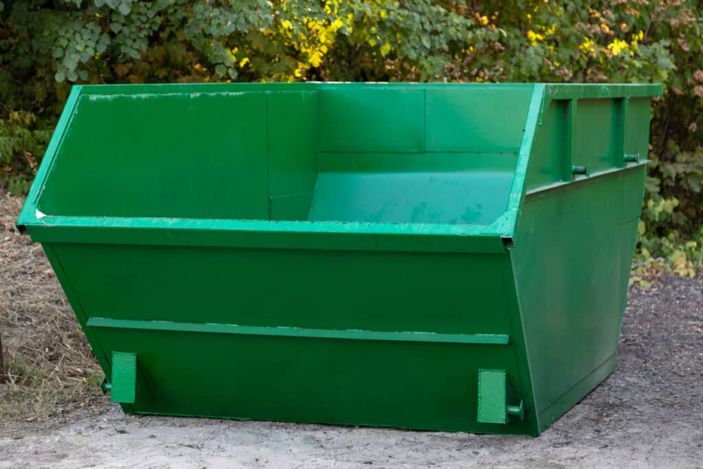 large green metal container